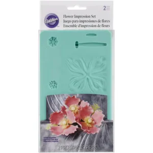 Flower Impression Molds 6.5in x 4.5in 2/Pkg