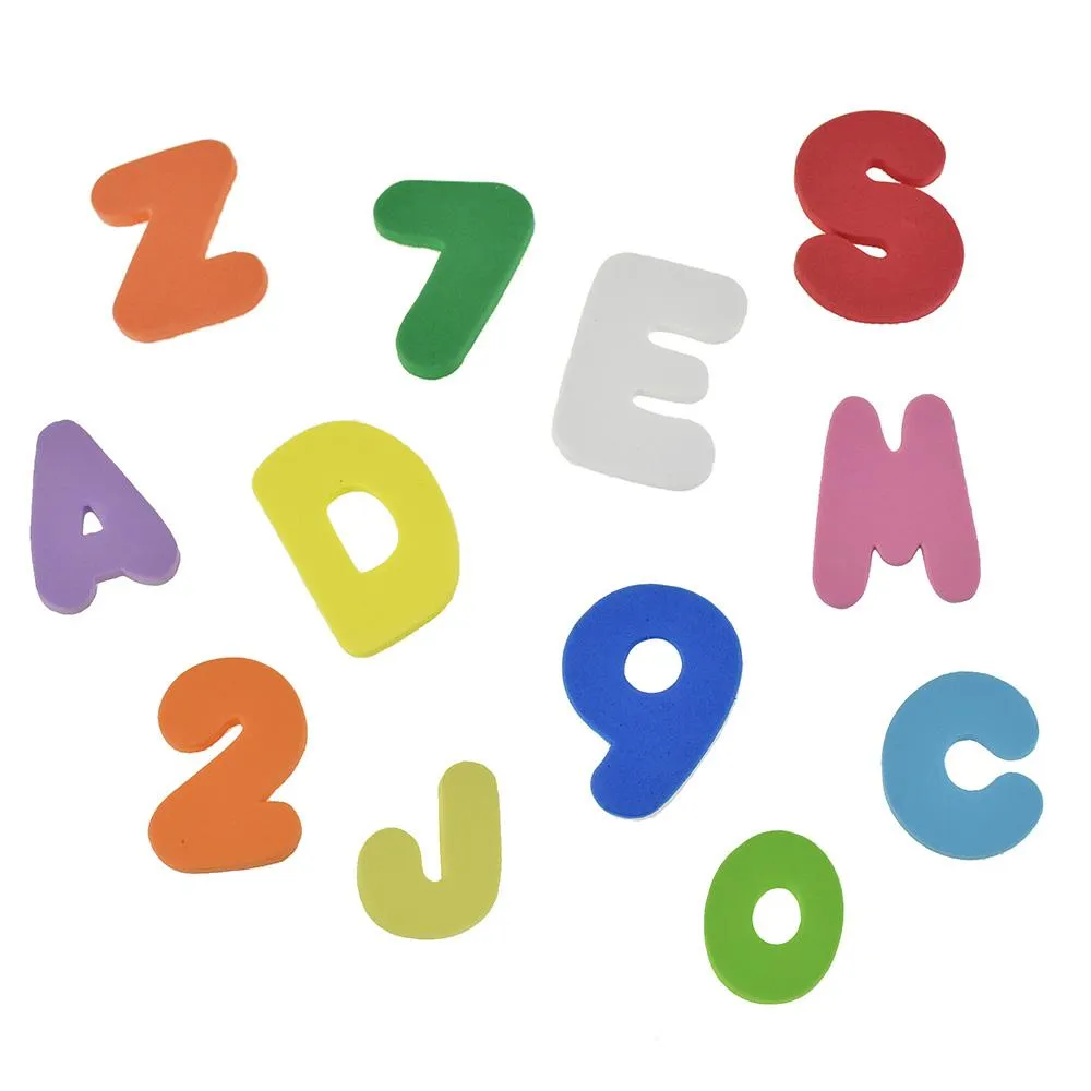 Foam Fun Letter And Number Embellishments, Assorted Sizes, 36-Piece