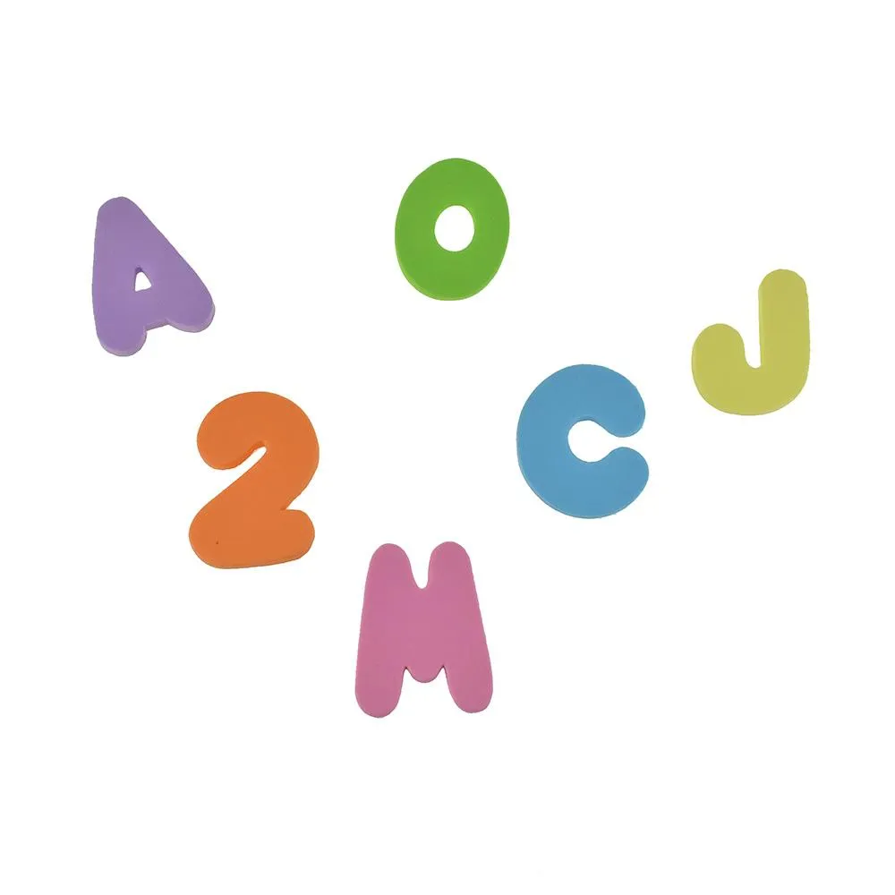 Foam Fun Letter And Number Embellishments, Assorted Sizes, 36-Piece