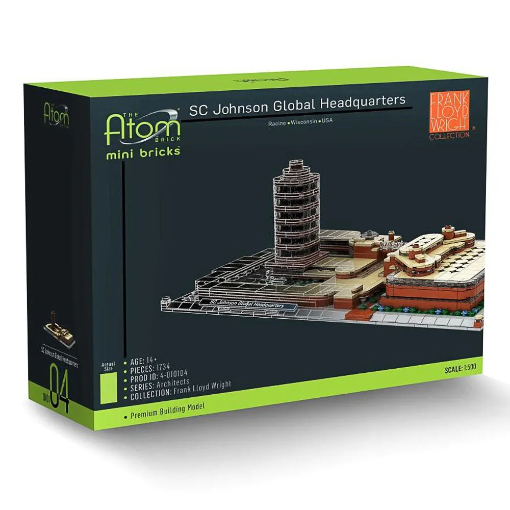 Frank Lloyd Wright SC Johnson Global Headquarters Architecture Building Brick Set