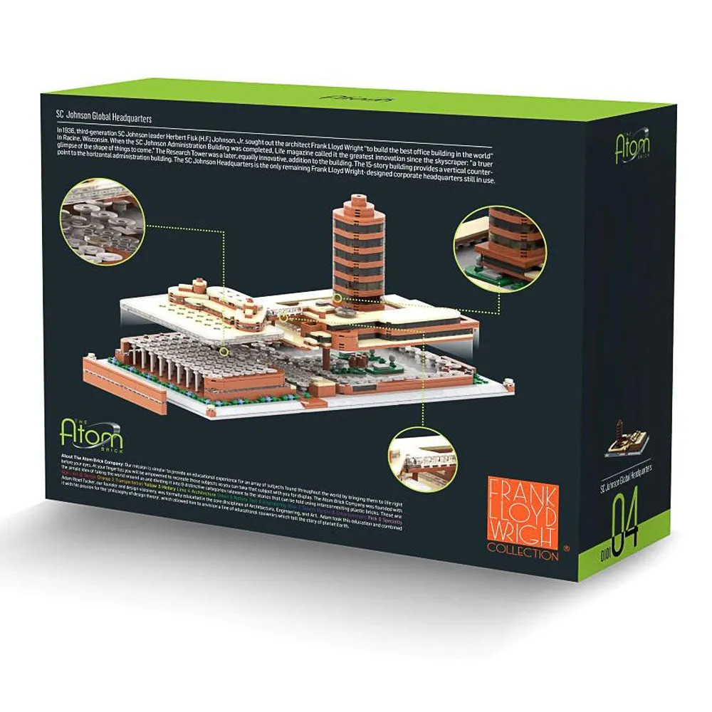 Frank Lloyd Wright SC Johnson Global Headquarters Architecture Building Brick Set