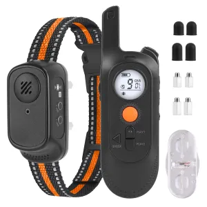 Fresh Fab Finds 984FT Dog Training Collar IP65 Waterproof Pet Beep Vibration Electric Shock Collar 3 Channels Rechargeable Transmitter Receiver Trainer with Recording