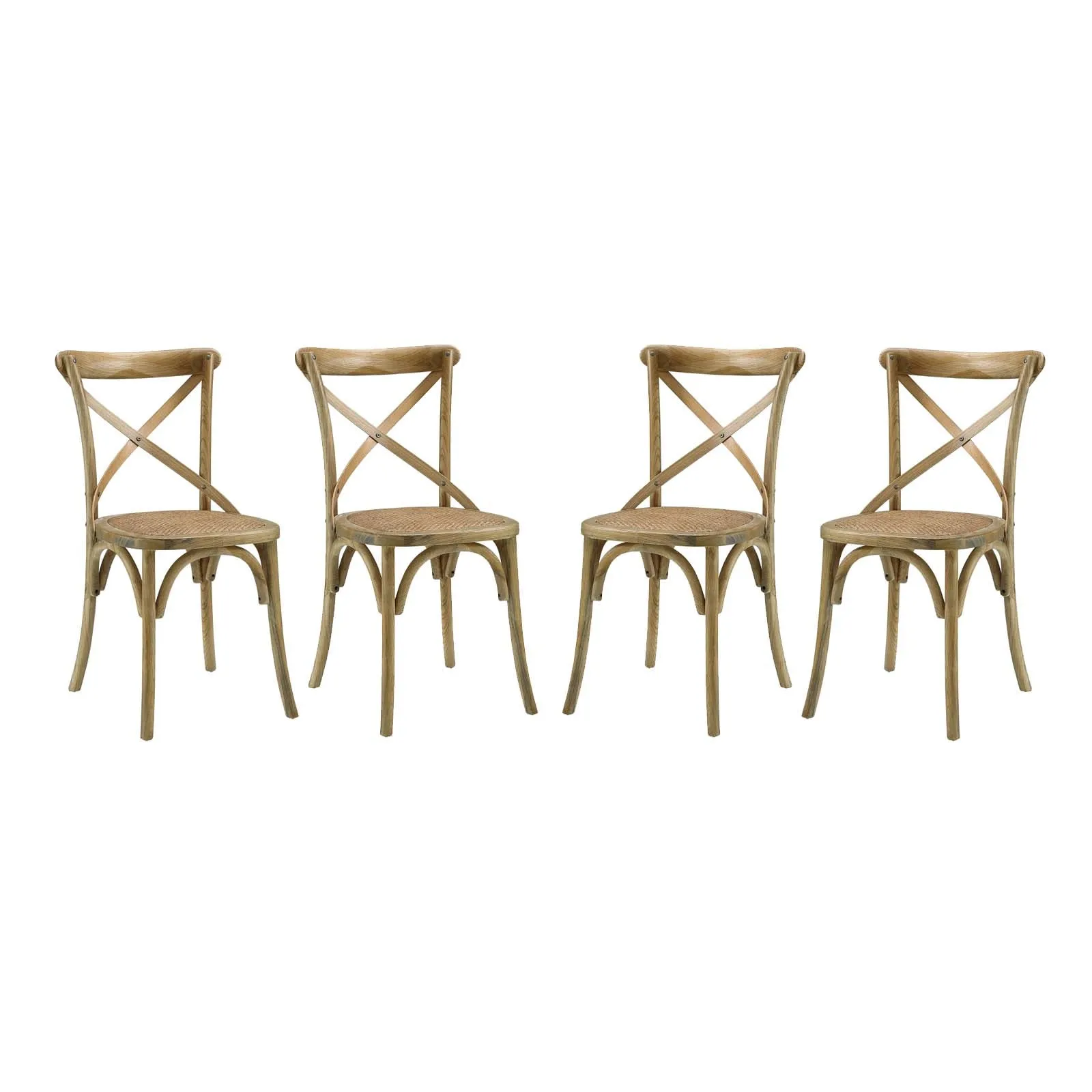 Gear Dining Side Chair Set of 4 Natural EEI-3482-NAT