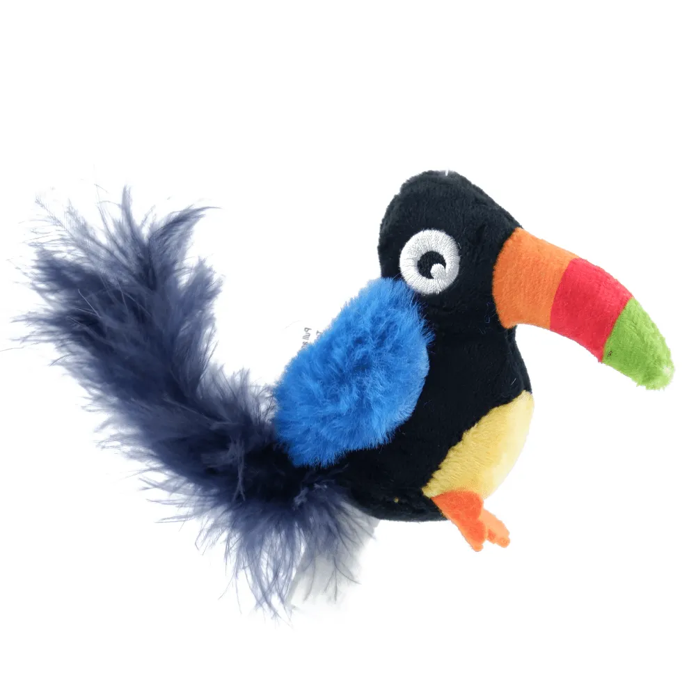 GiGwi Melody Chaser with Motion Activated Sound Chip Toucan Toy for Cats