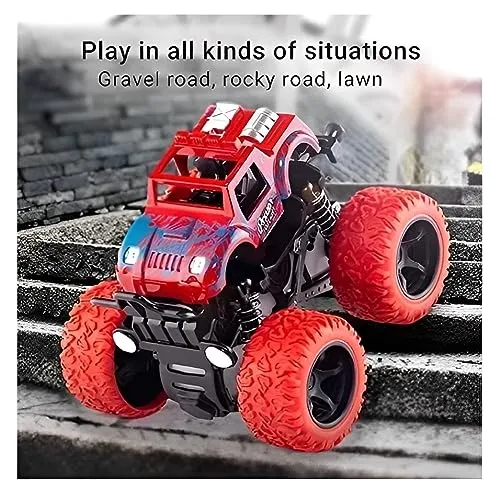 GRAPHENE® Monster Truck Toys for Kids Friction Powered Monster Truck Car Toy for Baby Push & Go Toys 4wd Monster Truck for Boys & Girls Multi Color (Pack of 1)