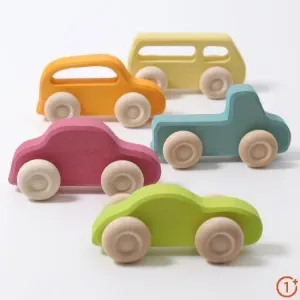 Grimm's 5 Pastel Slimline Cars