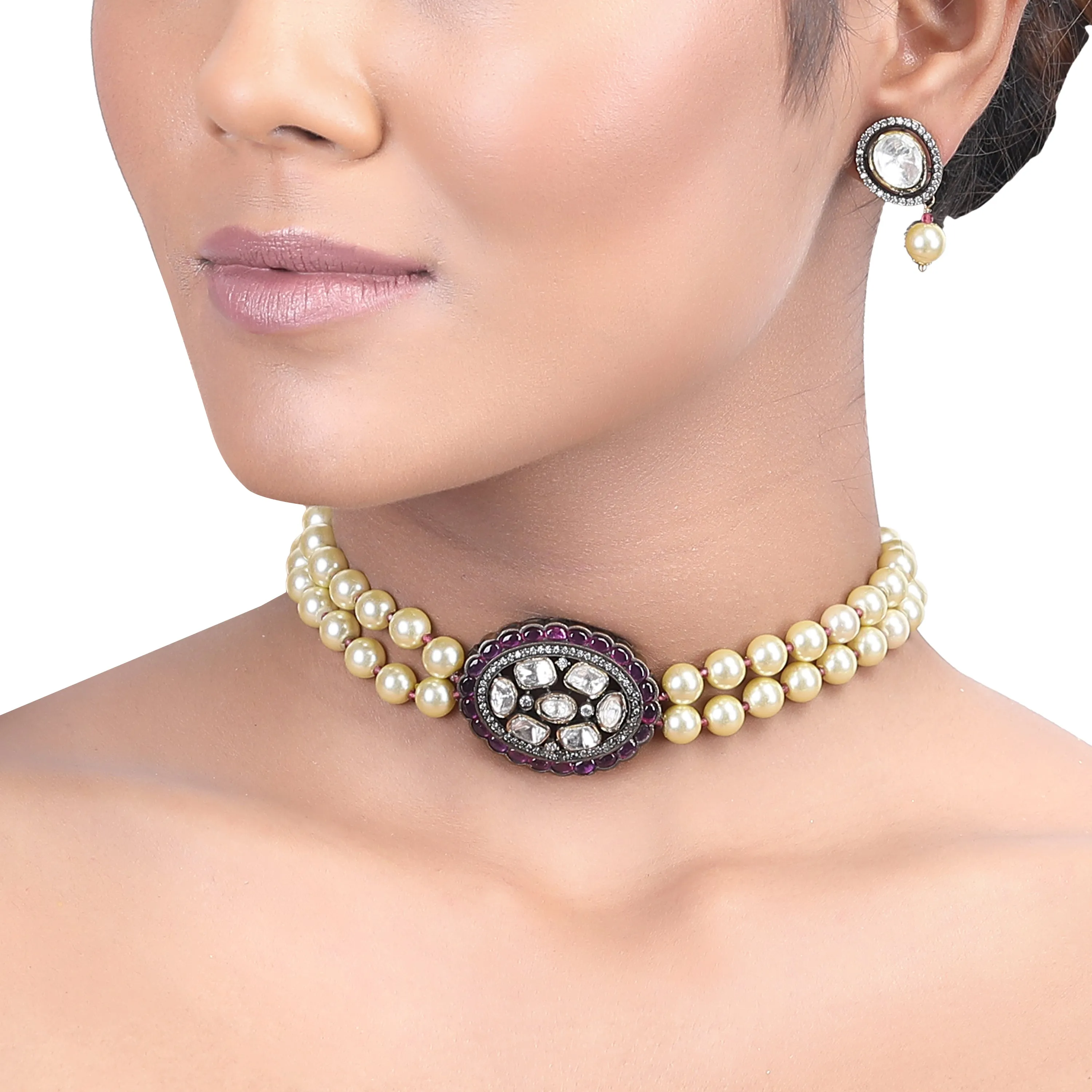 GULUBAND Mayuri  POLKI  CHOKER SET