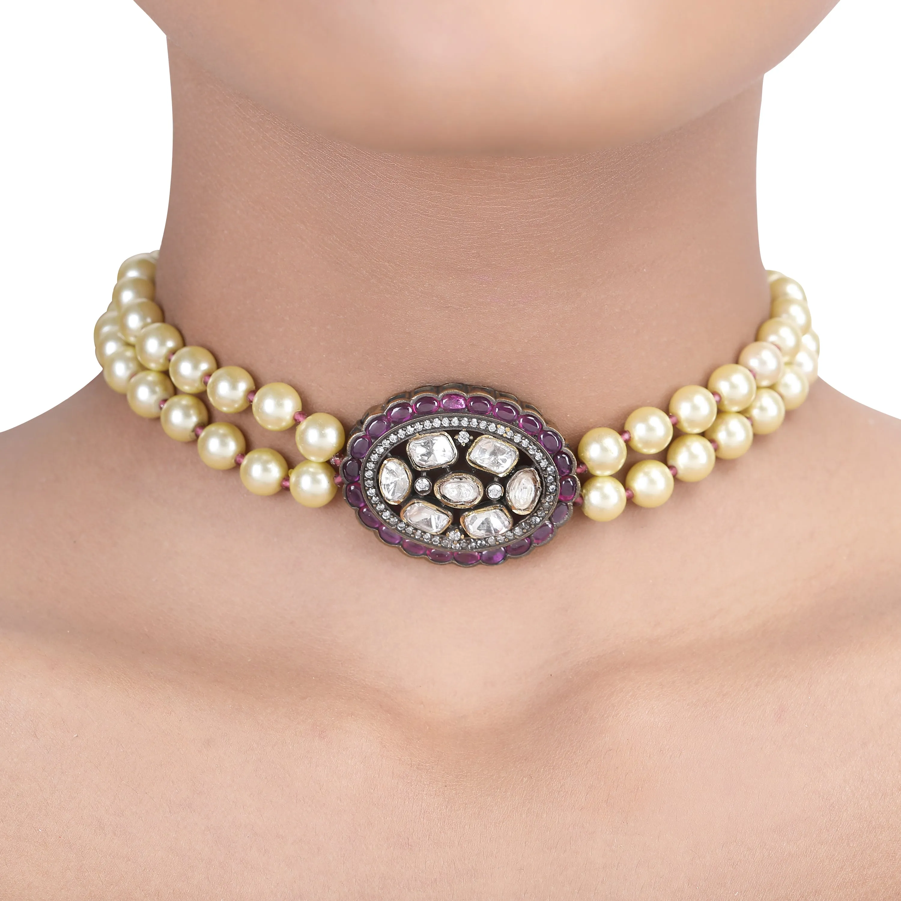 GULUBAND Mayuri  POLKI  CHOKER SET