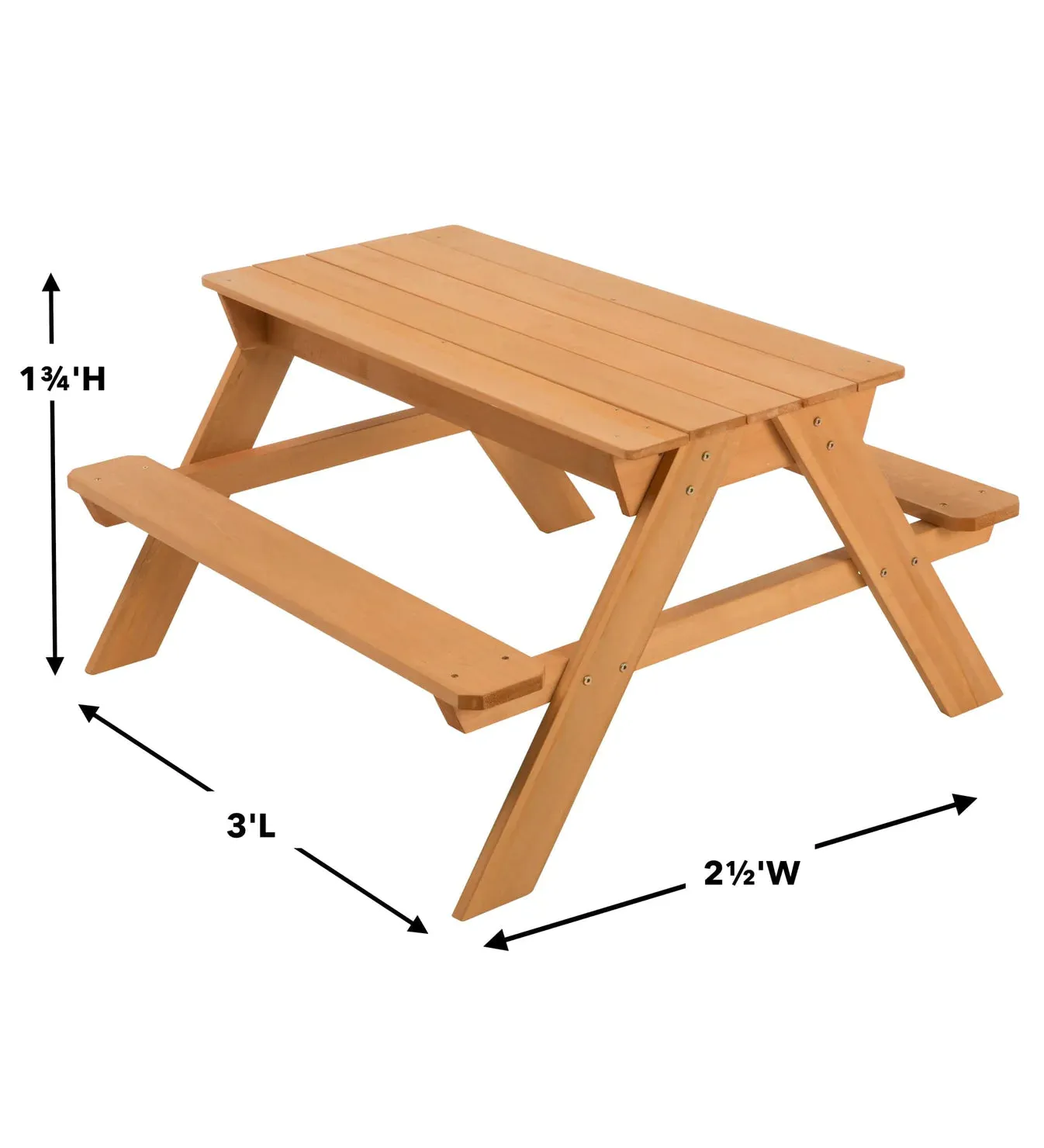 HearthSong Wooden 2-in-1 Picnic Table Sensory Play Station