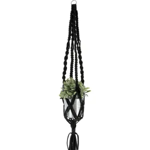 Hoooked Macrame Hanging Basket Kit with Zpagetti Yarn - Black*