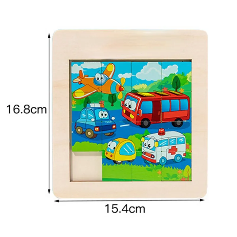 Huarong Road Klotski Puzzle Wooden 3D Puzzle Double-sided Digital Educational Early Learning Toys Children Brain Toys Develop