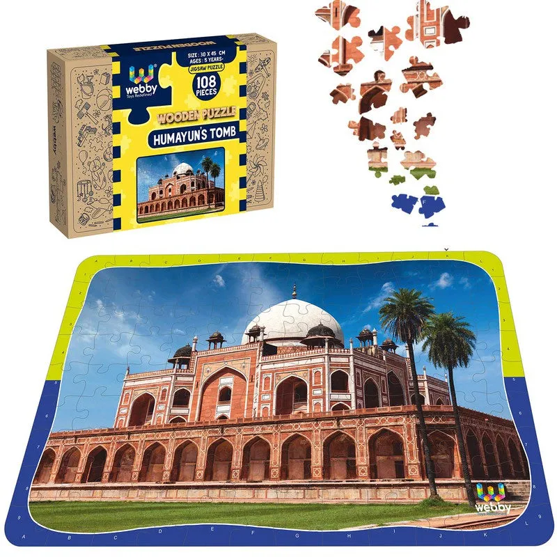 Humayun's Tomb Wooden Jigsaw Puzzle, 108 Pieces