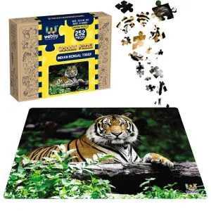 Indian Bengal Tiger Wooden Jigsaw Puzzle, 252 Pieces