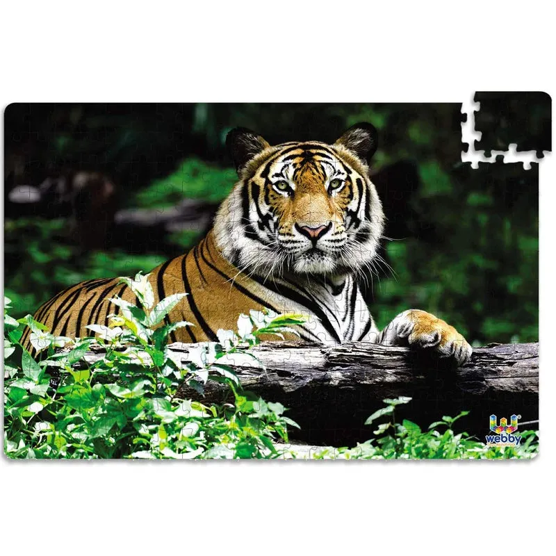 Indian Bengal Tiger Wooden Jigsaw Puzzle, 252 Pieces