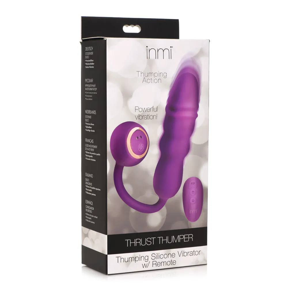 Inmi Thrust Thumper Thrusting Silicone Vibrator W/ Remote