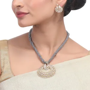 Karuna Nageswari Zircon Pendant  Set