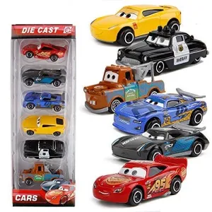 KAVANA® Mini Metal Die Cast Racing Cars for Kids Free Wheel High Speed Unbreakable Metal Toy Car Play Set for Childrens Best Gifts Toys for Boys Set of 6 (Multi Color)