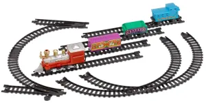 Kicko Mini Train Set with Tracks Toy - Battery Operated Classic Train Building