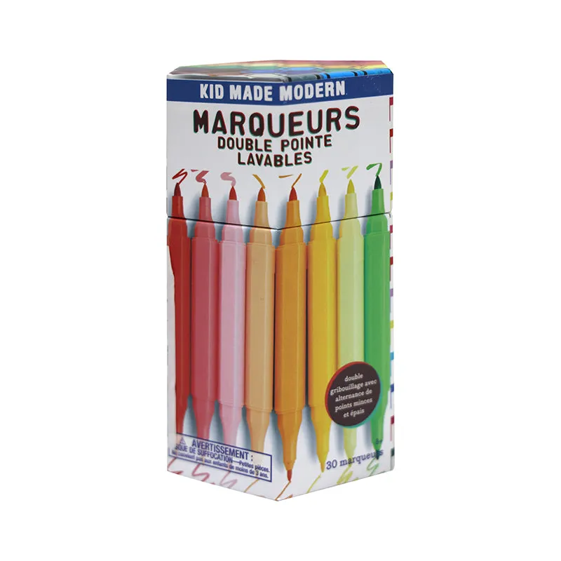 Kid Made Modern Washable Double Pointed Markers 30 Ct - Multicolour