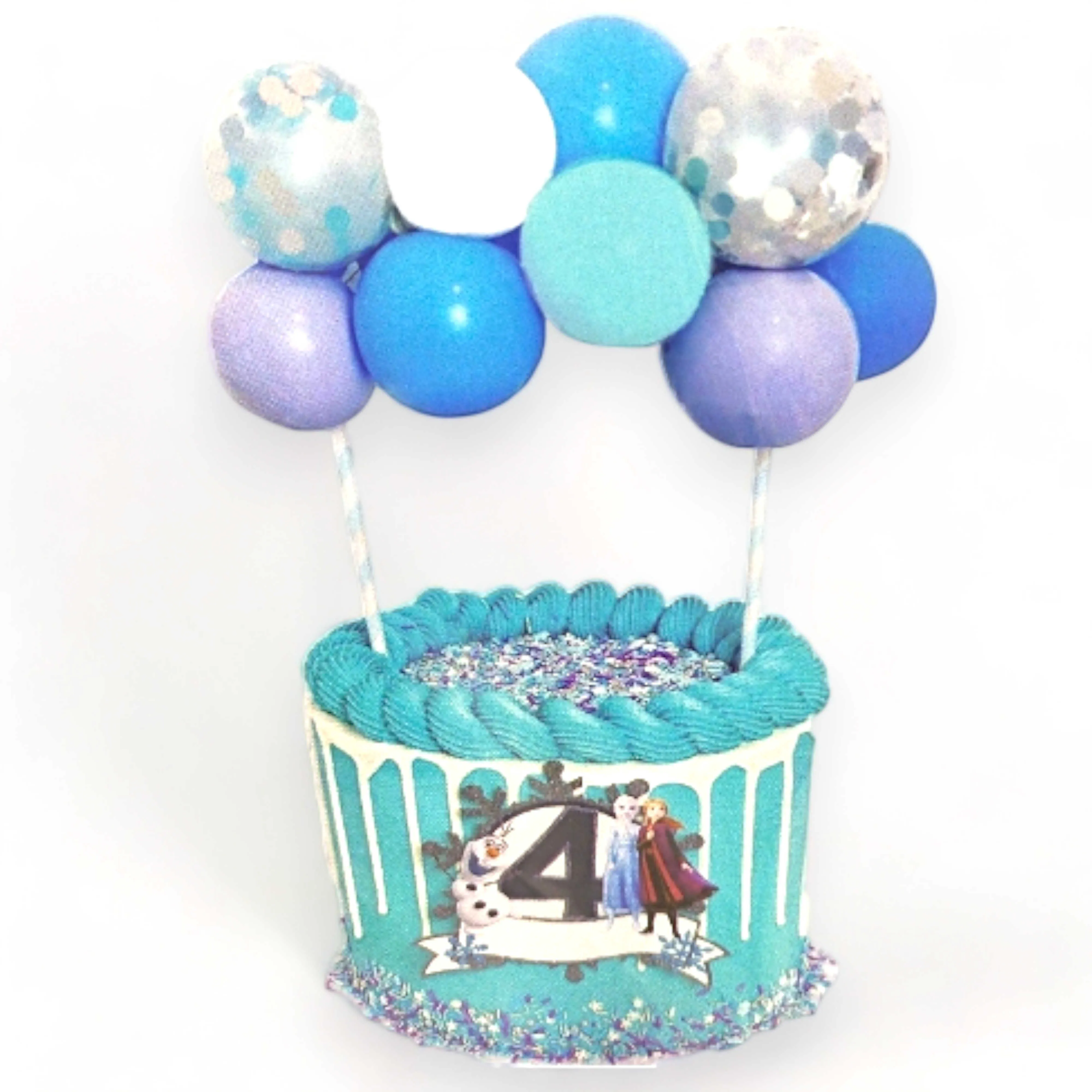 Latex Balloon Cake Topper Set For Cake Decoration, Party Celebration