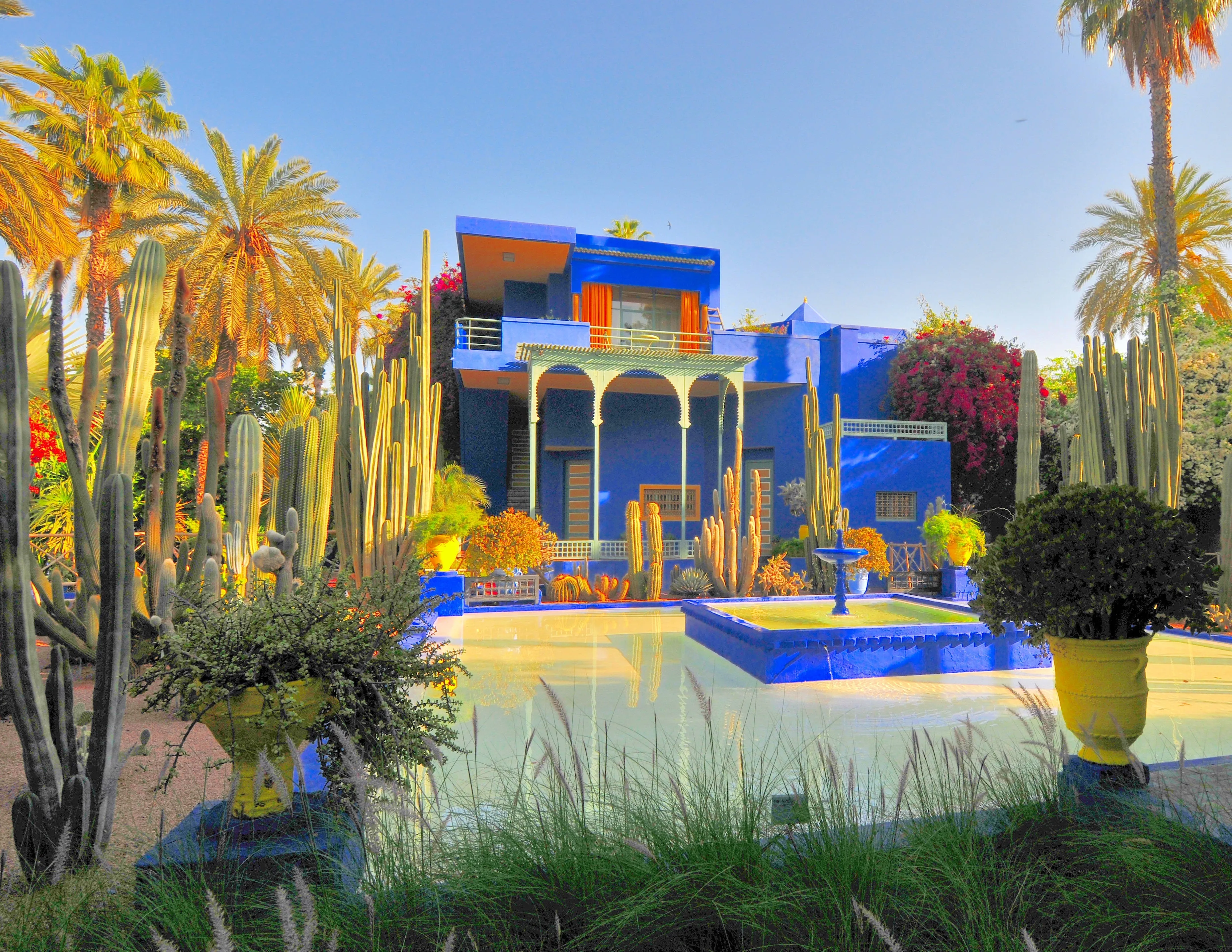 Le Jardin Majorelle, Marrakech, Morocco (448 Piece Wooden Jigsaw Puzzle)