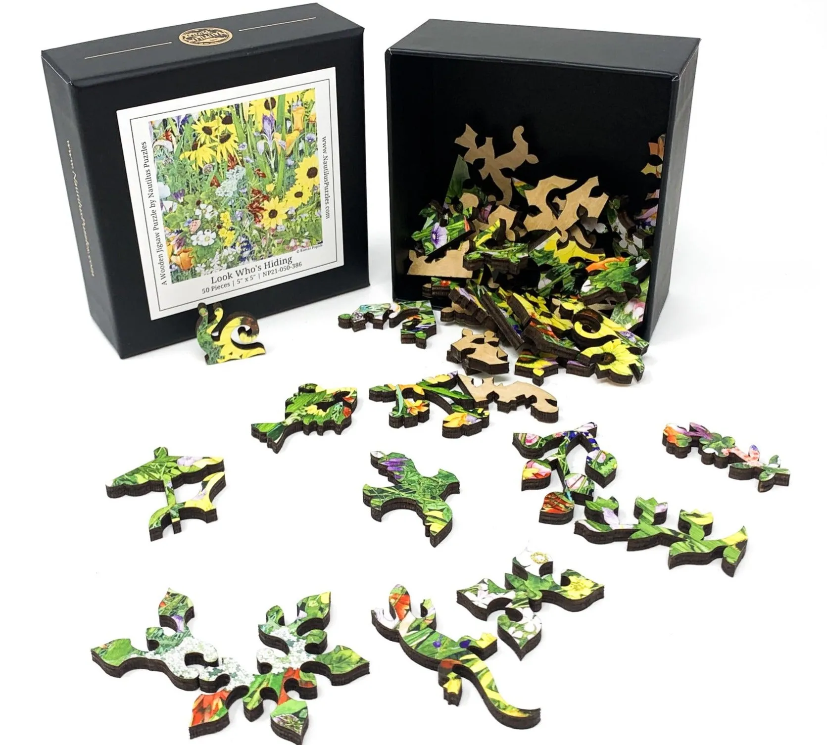 Look Who's Hiding (50 Piece Mini Wooden Jigsaw Puzzle)