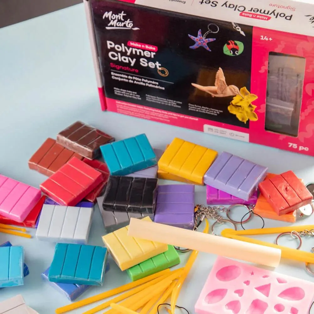 Make n Bake Polymer Clay Set 75pc - Mont Marte