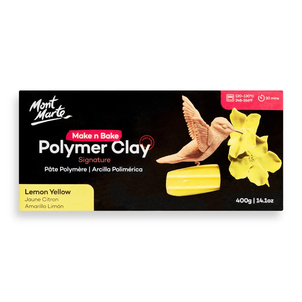 Make n Bake Polymer Clay Signature 400g (14.1oz) - Lemon Yellow