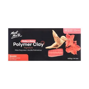 Make n Bake Polymer Clay Signature 400g (14.1oz) - Scarlet Mont Marte