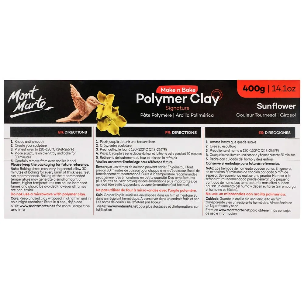 Make n Bake Polymer Clay Signature 400g (14.1oz) - Sunflower