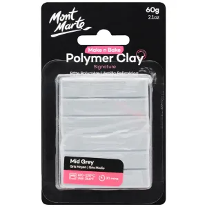 Make n Bake Polymer Clay Signature 60g (2.1oz) - Mid Grey