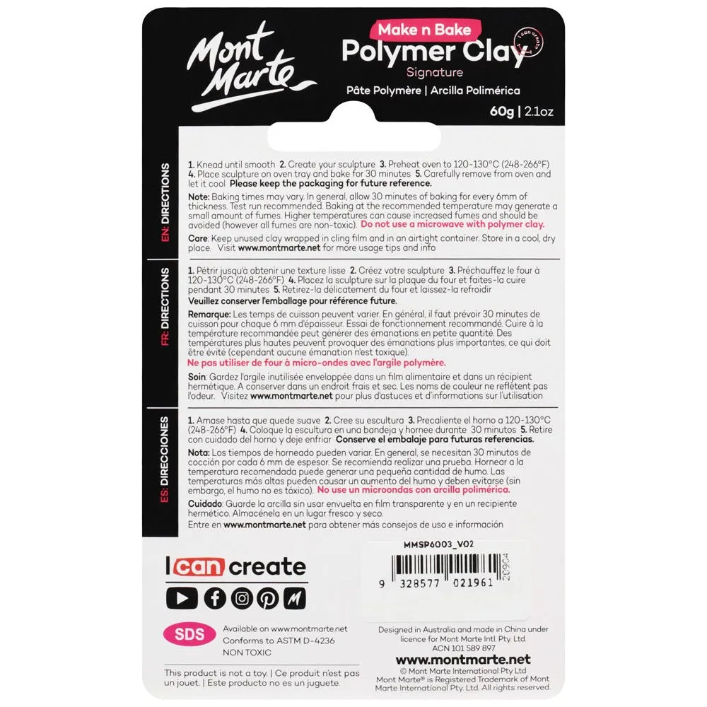 Make n Bake Polymer Clay Signature 60g (2.1oz) - Mid Grey