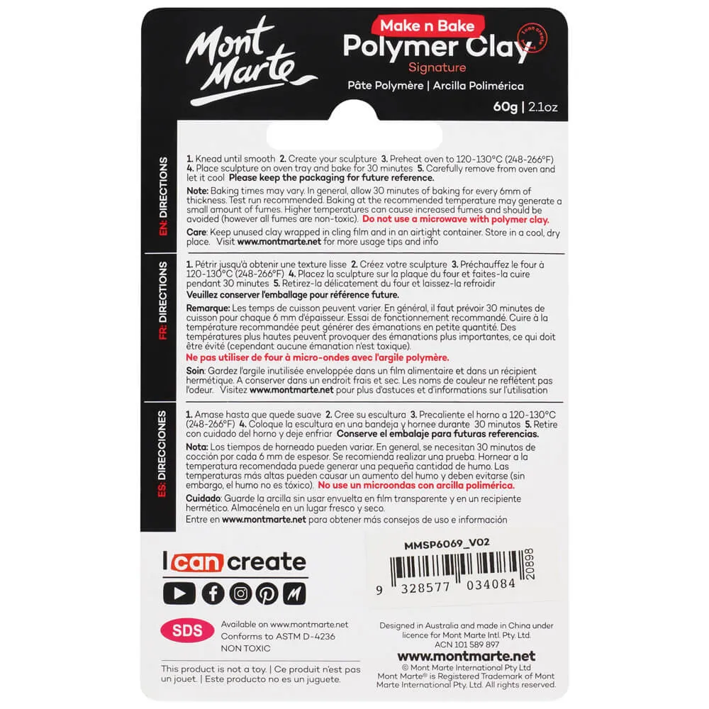 Make n Bake Polymer Clay Signature 60g (2.1oz) - Silver