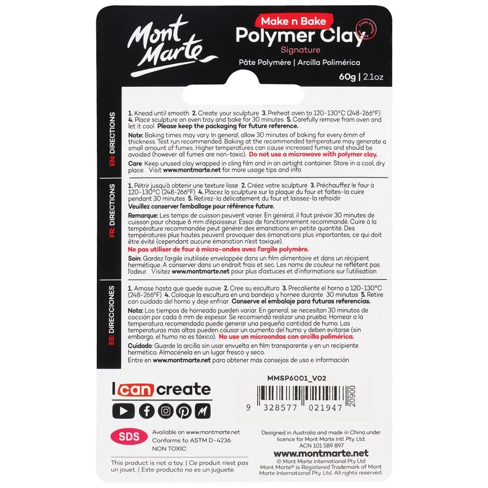 Make n Bake Polymer Clay Signature 60g (2.1oz) - Titanium White