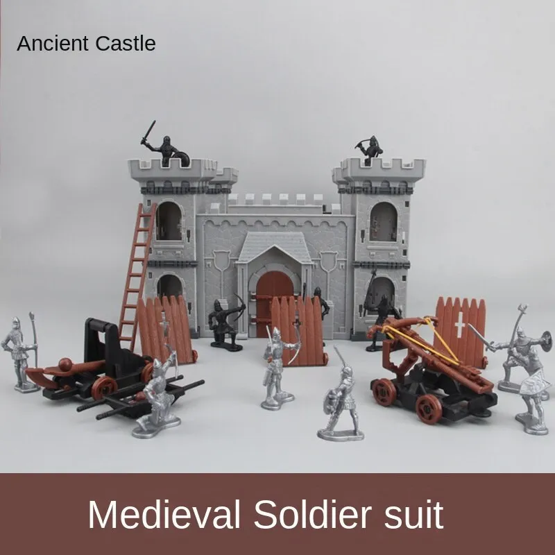 Military Assembly Castle Ancient Soldiers Soldiers Siege Car Children's DIY War Toy Model Set