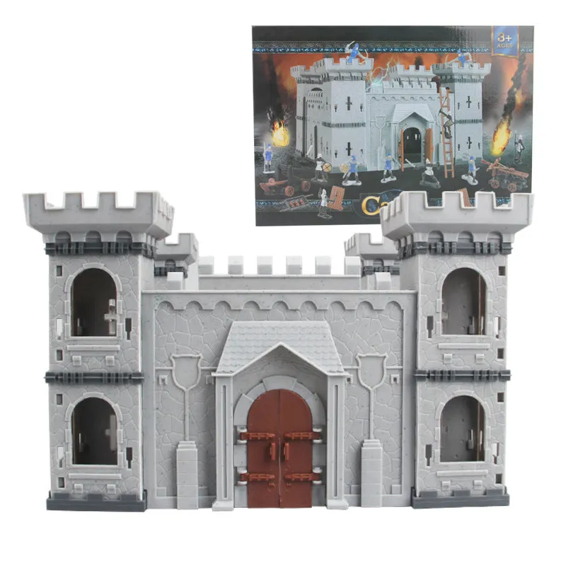 Military Assembly Castle Ancient Soldiers Soldiers Siege Car Children's DIY War Toy Model Set