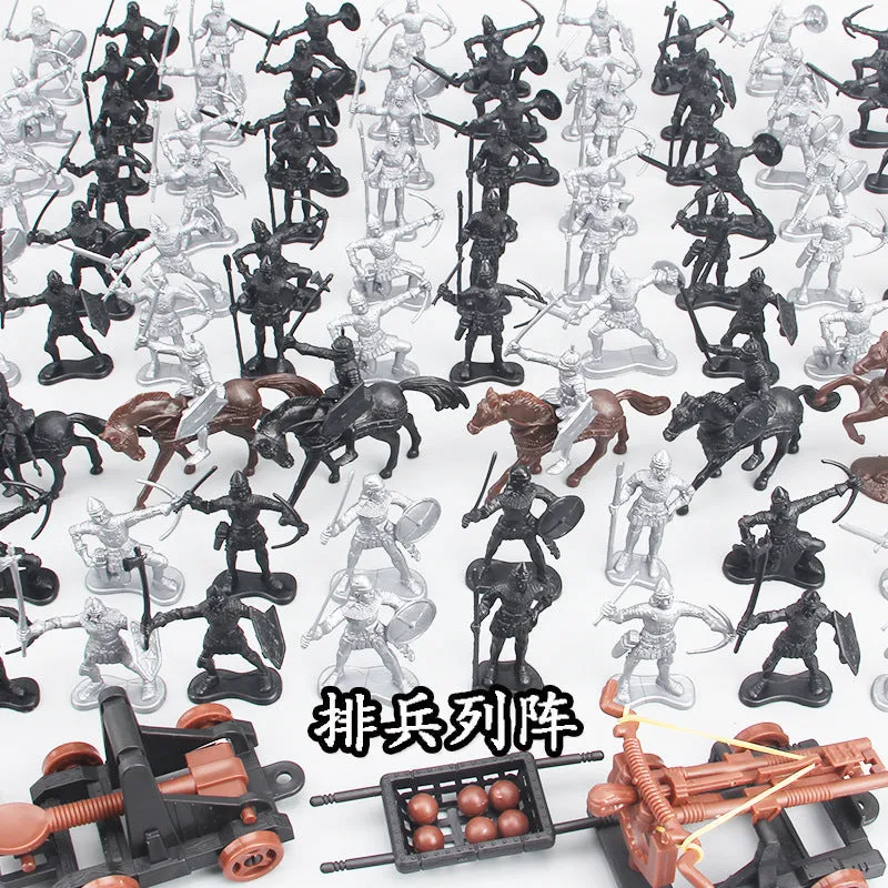 Military Assembly Castle Ancient Soldiers Soldiers Siege Car Children's DIY War Toy Model Set