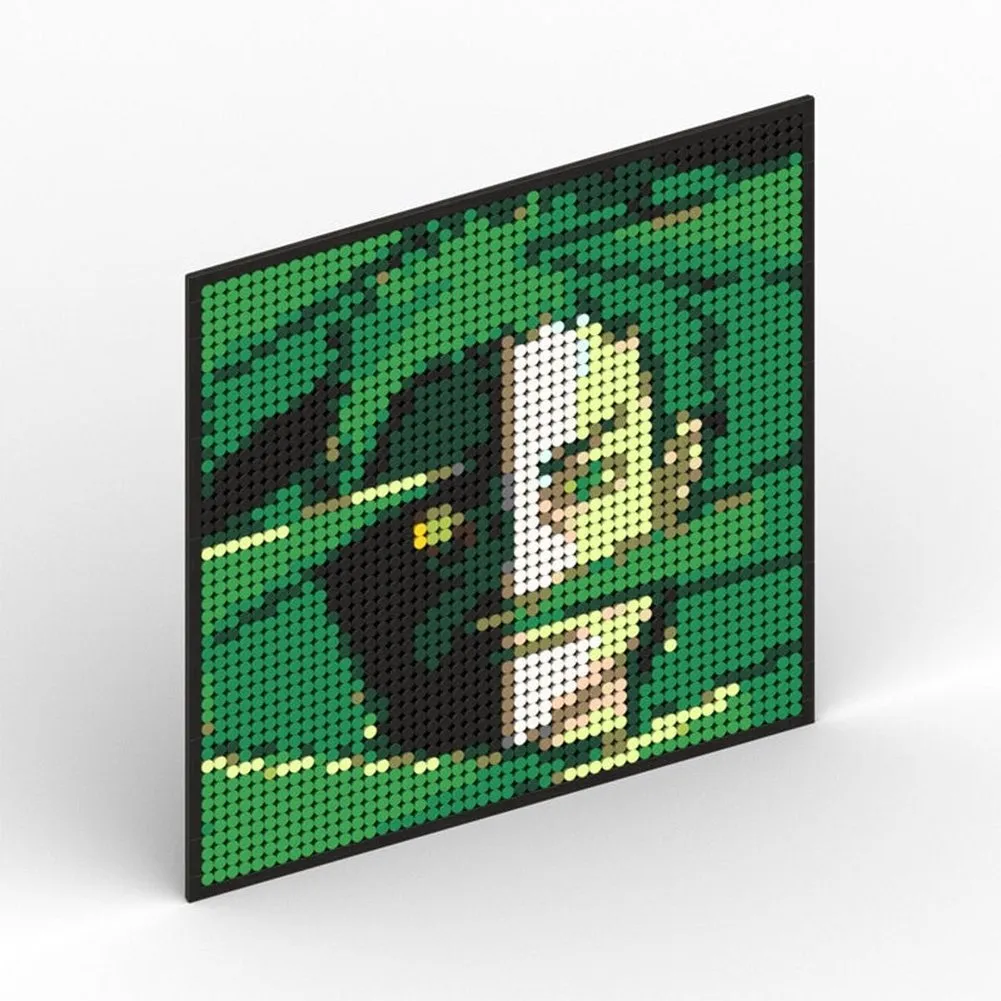 MOC  Compatible  Naruto Sasuke Kakashi Uchiha Itachi Akatsuki Gaara Pein Lee Kurama Pixel Art Building Blocks Brick Decoration Mosaic DIY Toys