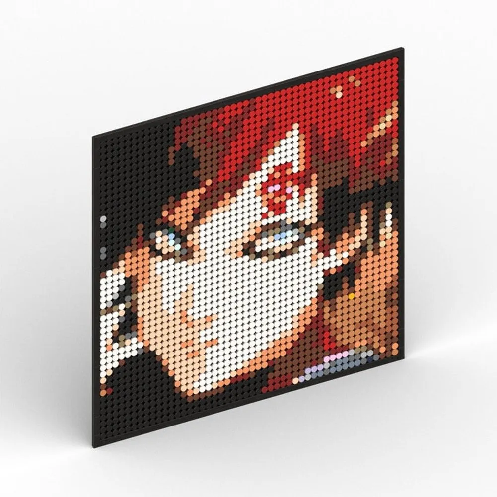 MOC  Compatible  Naruto Sasuke Kakashi Uchiha Itachi Akatsuki Gaara Pein Lee Kurama Pixel Art Building Blocks Brick Decoration Mosaic DIY Toys