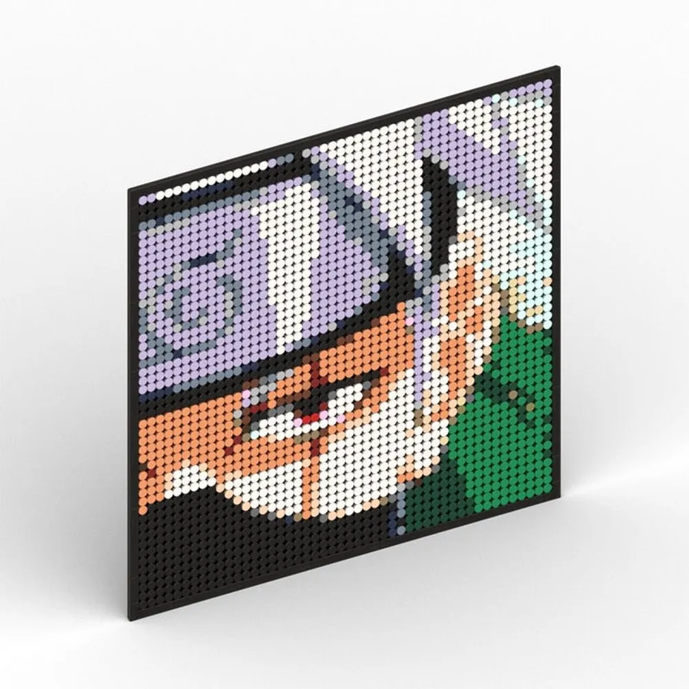 MOC  Compatible  Naruto Sasuke Kakashi Uchiha Itachi Akatsuki Gaara Pein Lee Kurama Pixel Art Building Blocks Brick Decoration Mosaic DIY Toys