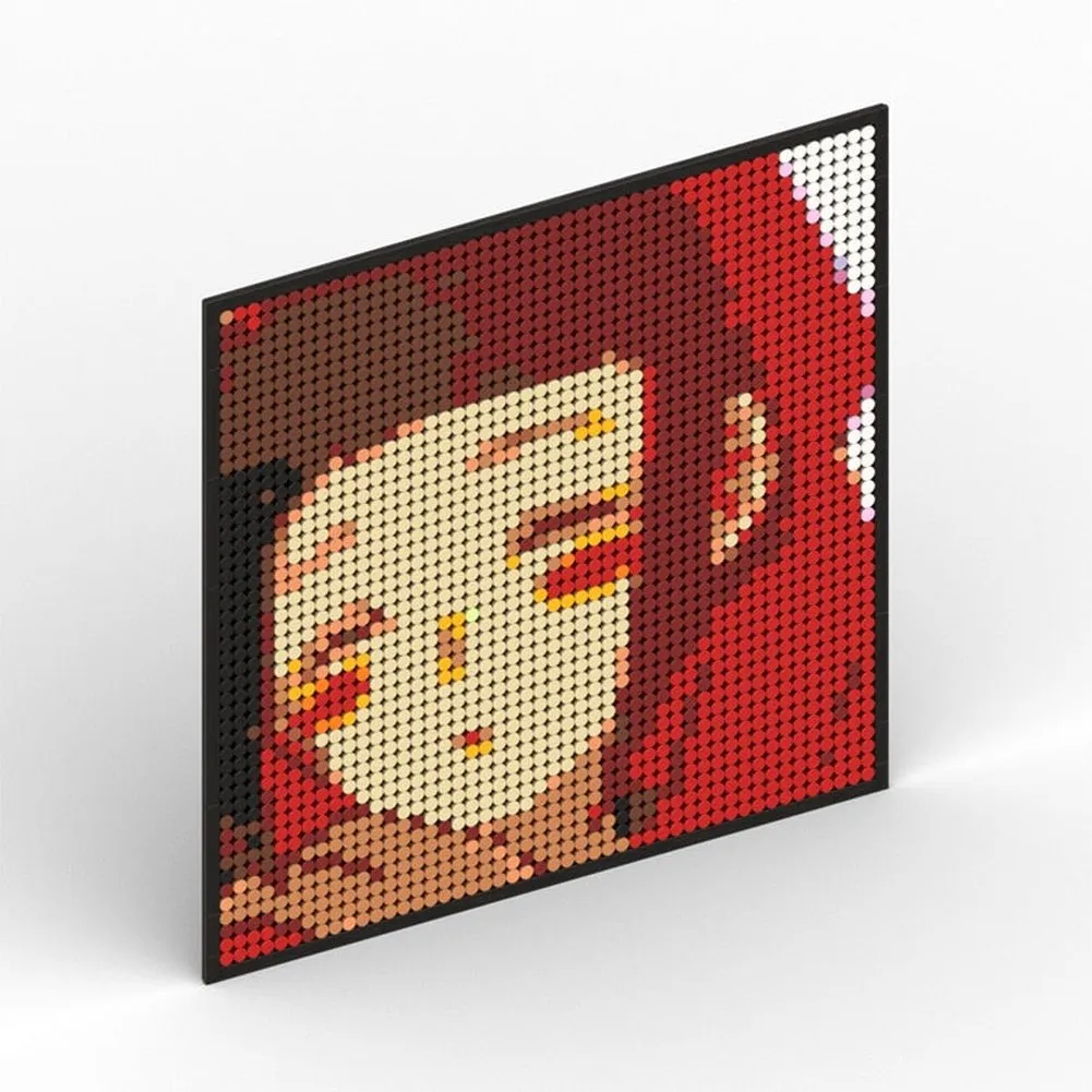 MOC  Compatible  Naruto Sasuke Kakashi Uchiha Itachi Akatsuki Gaara Pein Lee Kurama Pixel Art Building Blocks Brick Decoration Mosaic DIY Toys