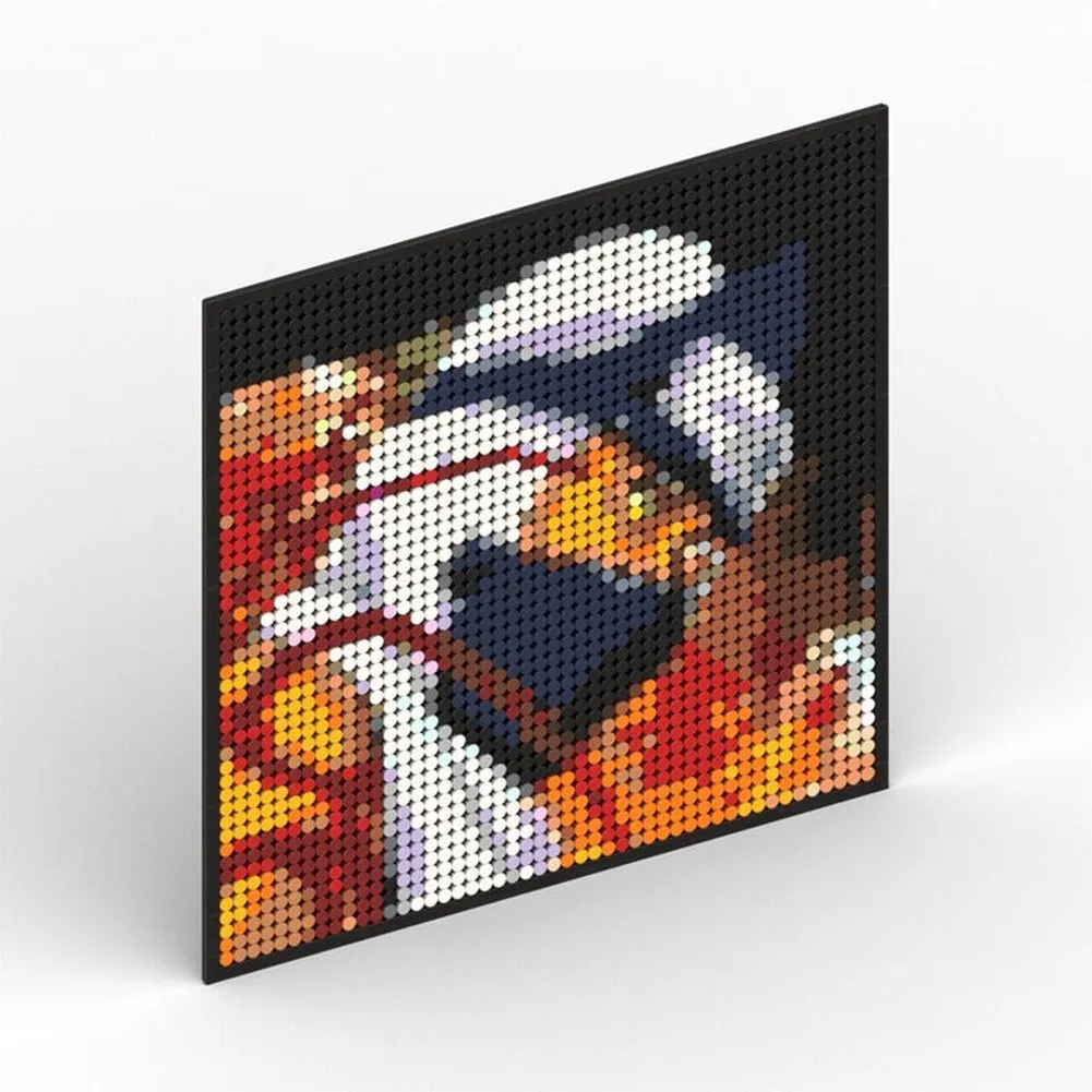 MOC  Compatible  Naruto Sasuke Kakashi Uchiha Itachi Akatsuki Gaara Pein Lee Kurama Pixel Art Building Blocks Brick Decoration Mosaic DIY Toys