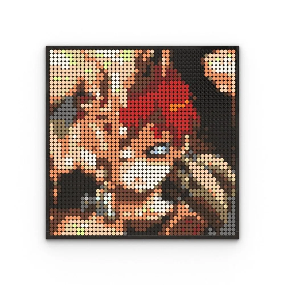 MOC  Compatible  Naruto Sasuke Kakashi Uchiha Itachi Akatsuki Gaara Pein Lee Kurama Pixel Art Building Blocks Brick Decoration Mosaic DIY Toys