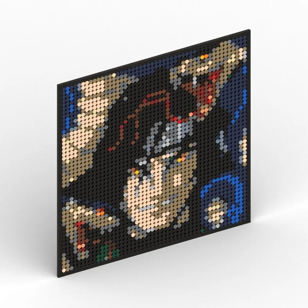 MOC  Compatible  Naruto Sasuke Kakashi Uchiha Itachi Akatsuki Gaara Pein Lee Kurama Pixel Art Building Blocks Brick Decoration Mosaic DIY Toys