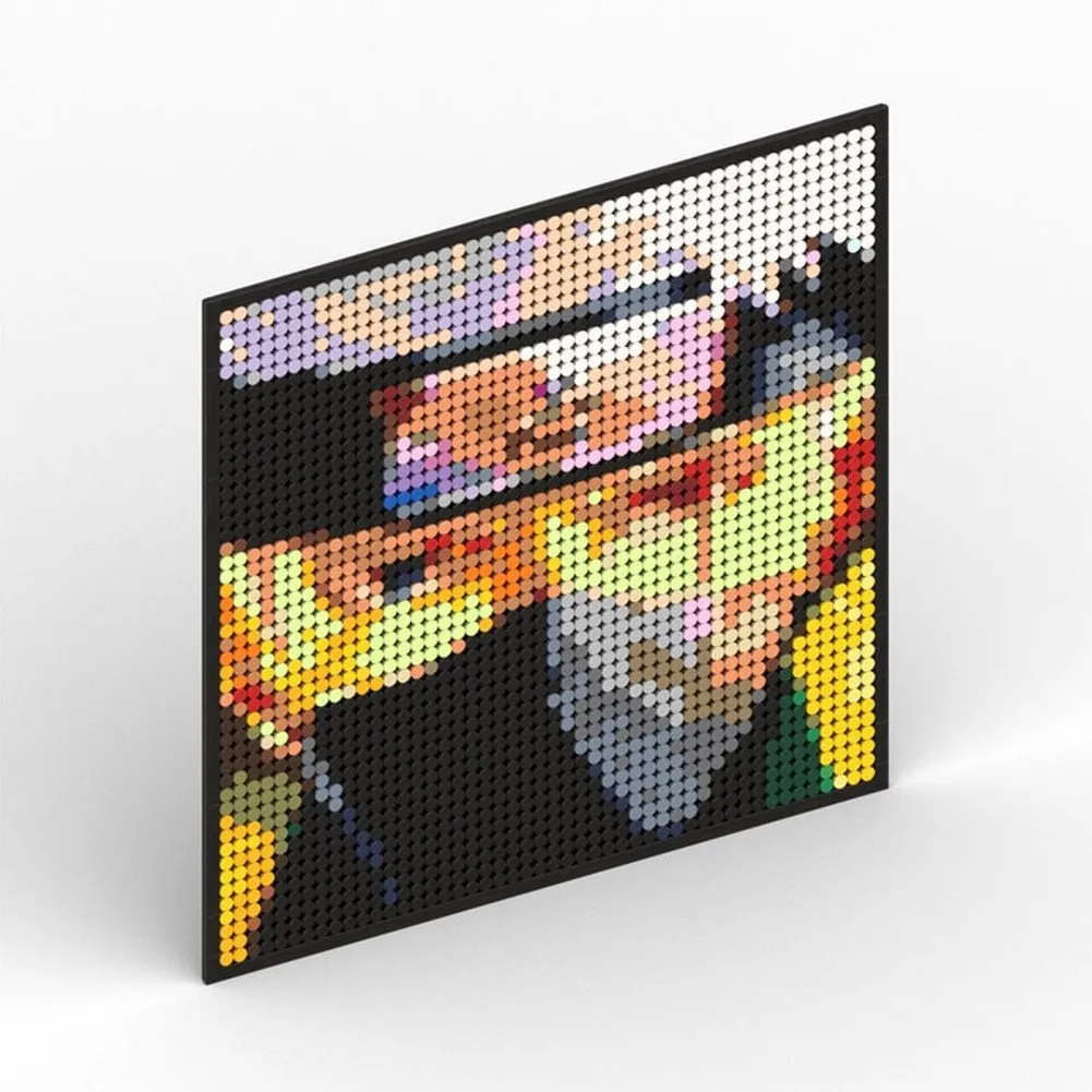 MOC  Compatible  Naruto Sasuke Kakashi Uchiha Itachi Akatsuki Gaara Pein Lee Kurama Pixel Art Building Blocks Brick Decoration Mosaic DIY Toys