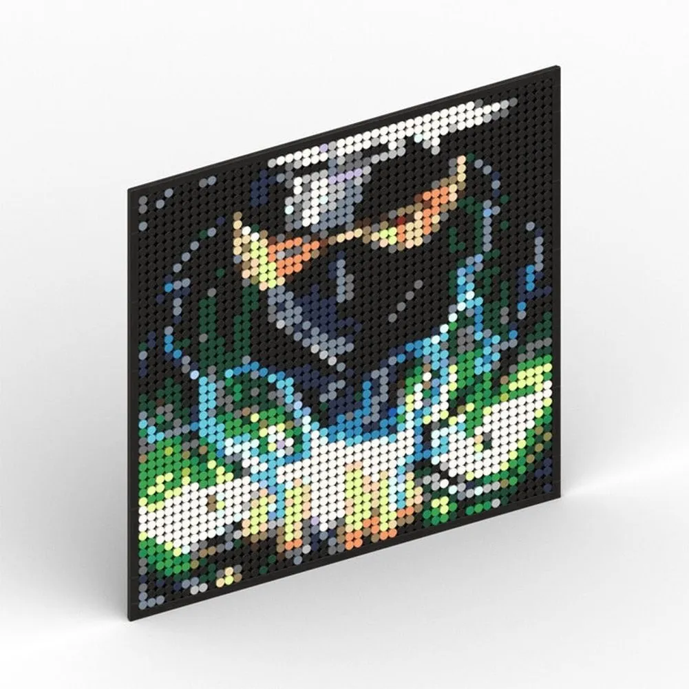 MOC  Compatible  Naruto Sasuke Kakashi Uchiha Itachi Akatsuki Gaara Pein Lee Kurama Pixel Art Building Blocks Brick Decoration Mosaic DIY Toys