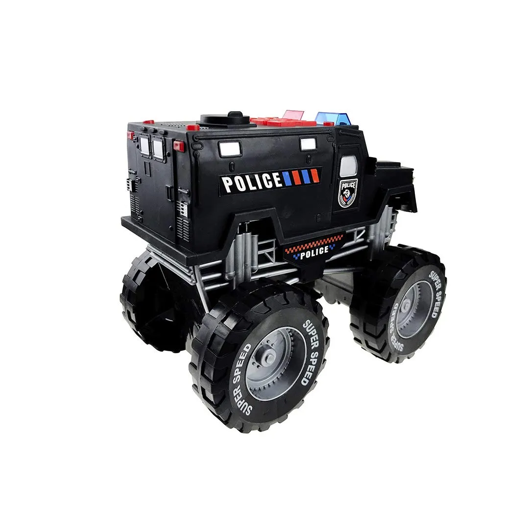 Monster Truck with Lights and Sounds, Police Vehicle Toy, for Boys and Girls Ages 3 