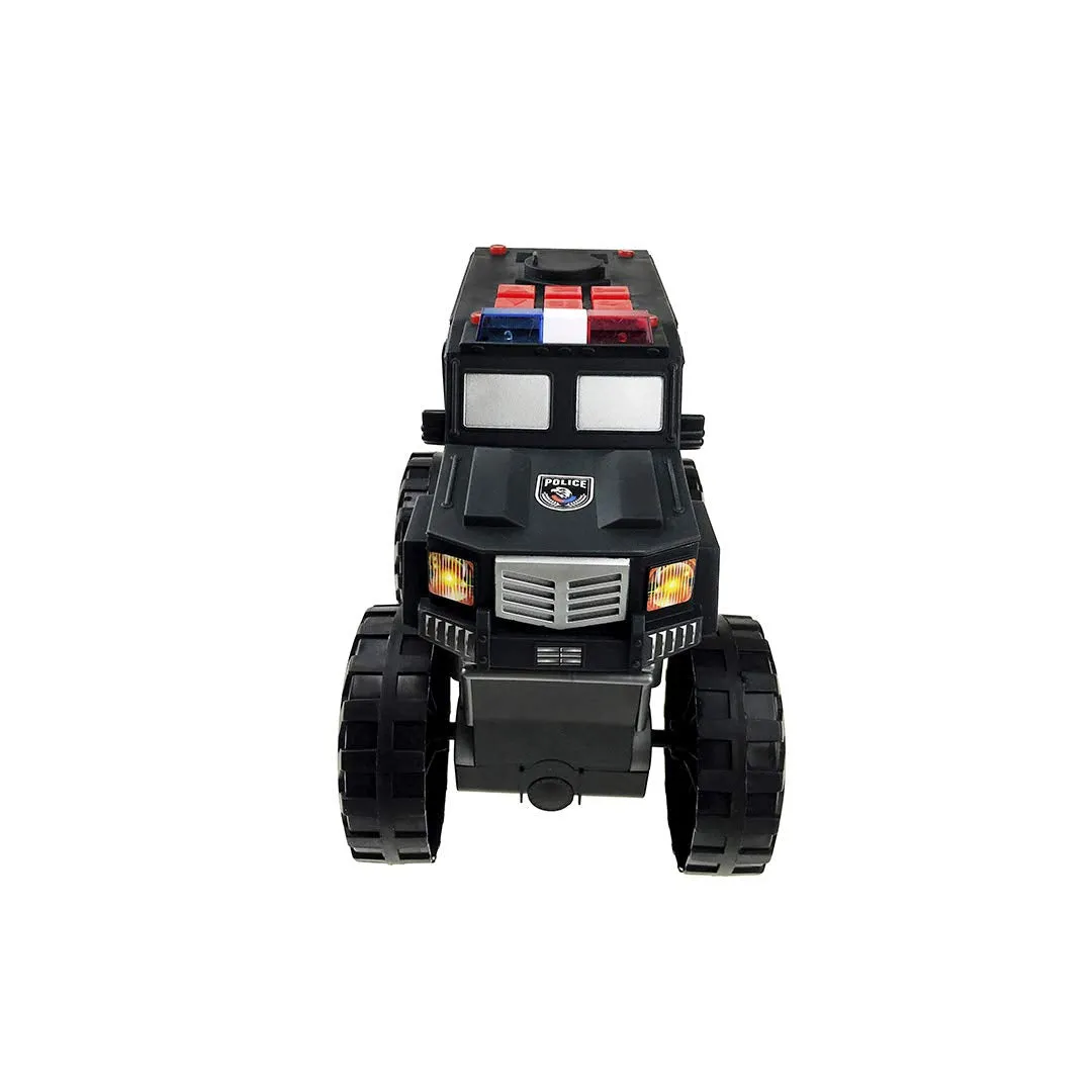 Monster Truck with Lights and Sounds, Police Vehicle Toy, for Boys and Girls Ages 3 