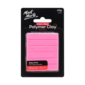 Mont Marte Make n Bake Polymer Clay Signature 60g - Baby Pink