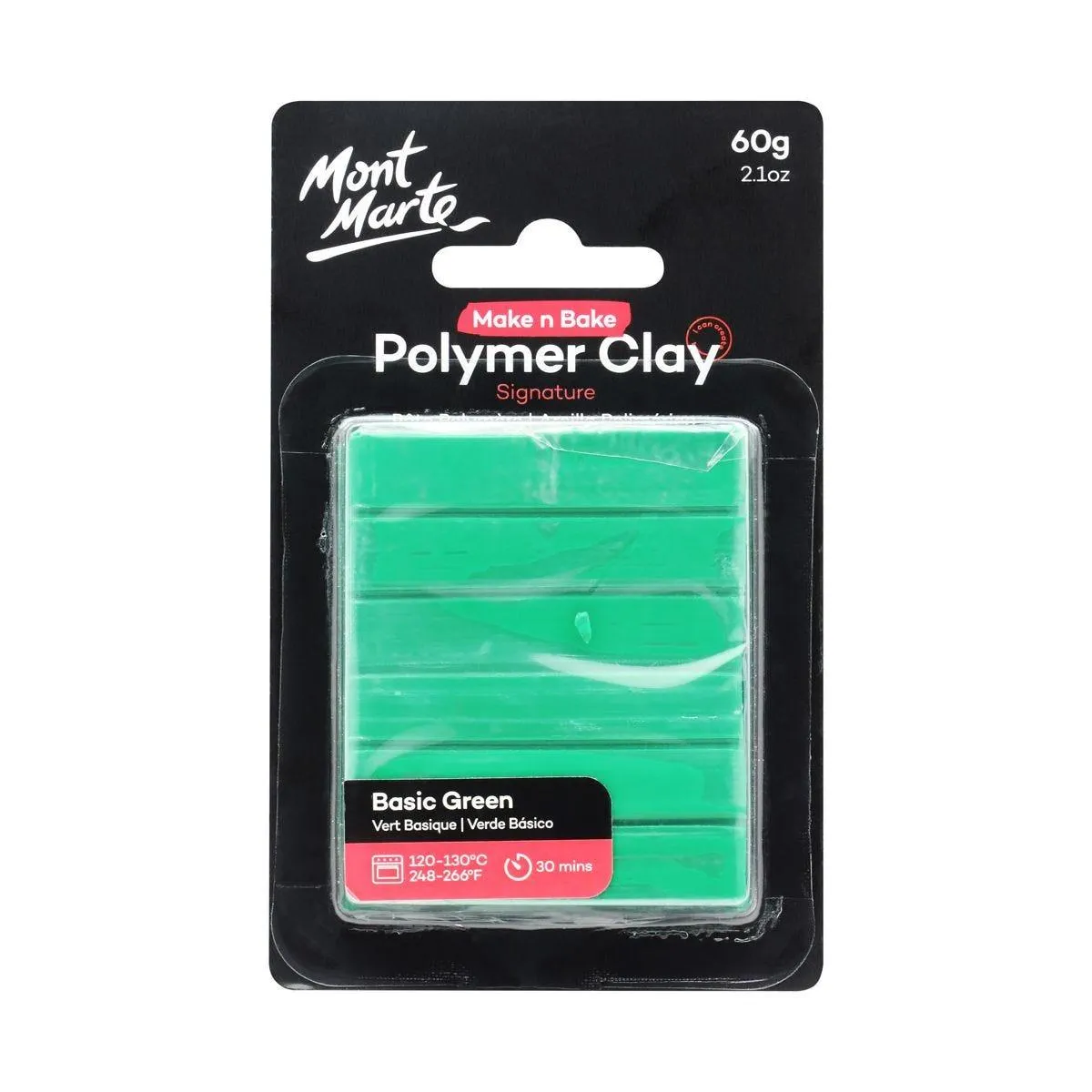 Mont Marte Make n Bake Polymer Clay Signature 60g - Basic Green